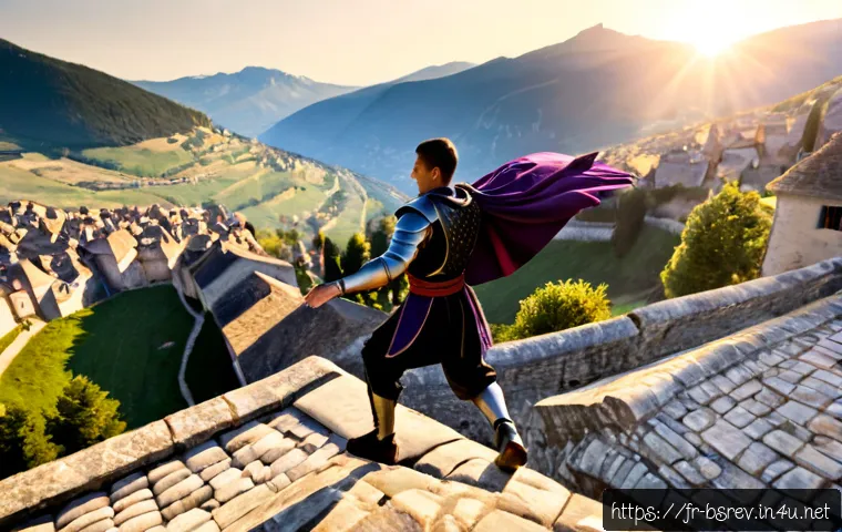 Home 17 블레이드소울 레볼루션 경공 사용법 - Photorealistic fantasy action-game scene, agile young martial artist in practical full-body armor so...